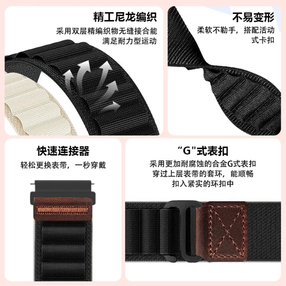 18/20/22mm Nylon+Leather Strap - đánh giá và giá Runners Gear