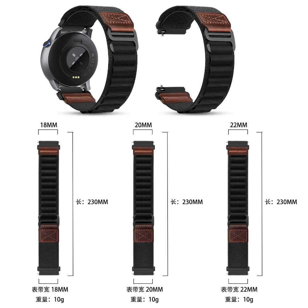 18/20/22mm Nylon+Leather Strap - đánh giá và giá Runners Gear