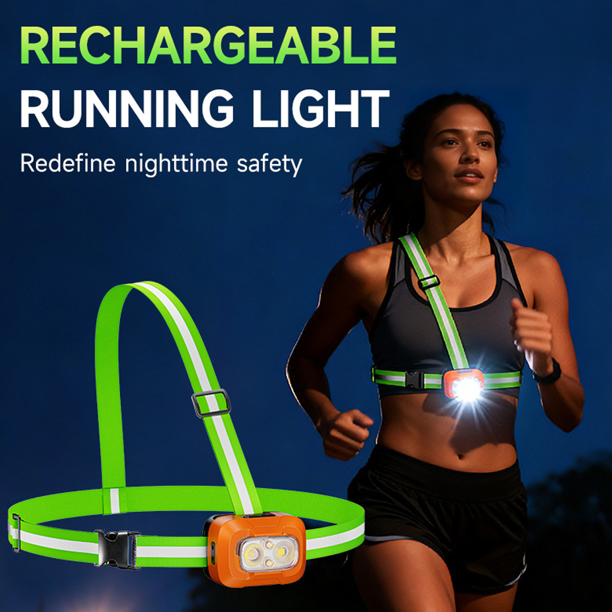Running Light USB Rechargeable - đánh giá và giá Reflective Running Gear Vest