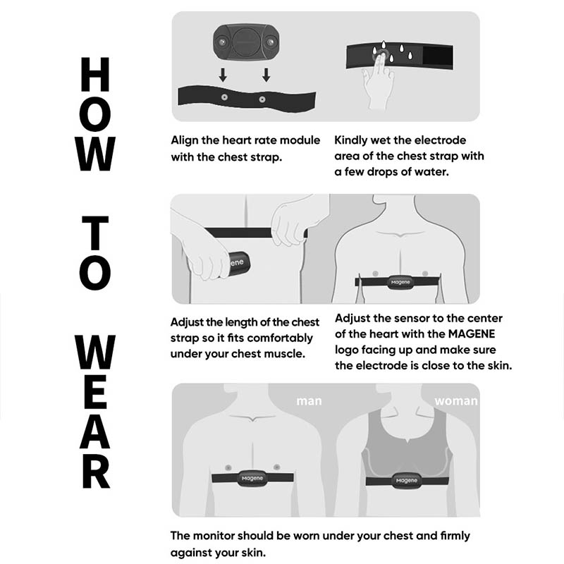 Magene H303 Cảm Biến Nhịp Tim  - đánh giá và giá Heart Rate Strap Chest