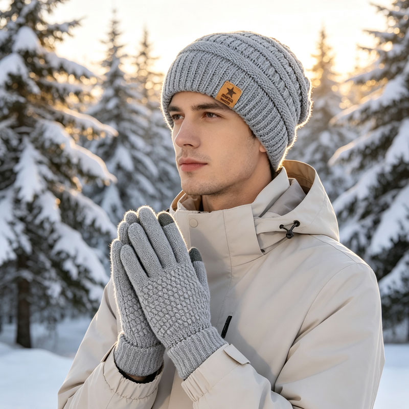 1-5PCS Winter Hat Gloves Set F - đánh giá và giá Running Gear For Winter