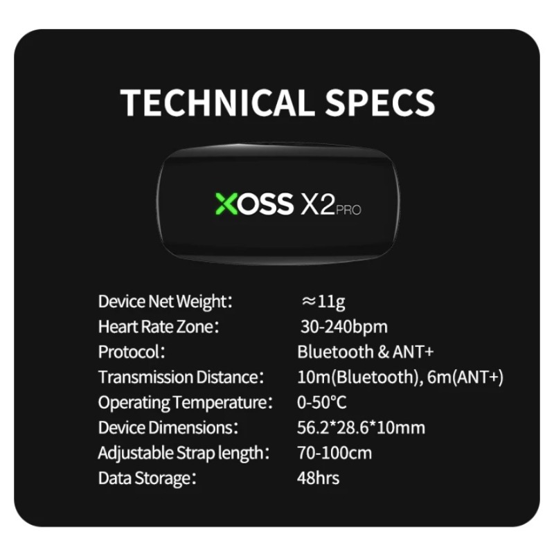XOSS X2 Pro Heart Rate Monitor - đánh giá và giá Heart Rate Strap Chest