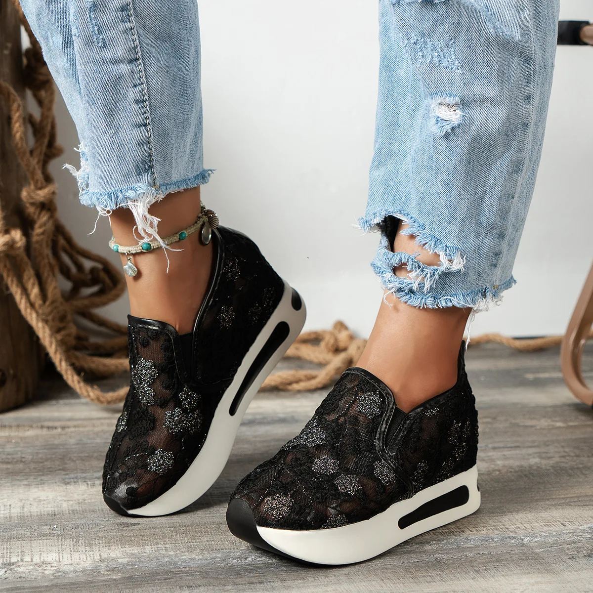 Lace Flats Platform Women Spor - đánh giá và giá Running Gear Shoes
