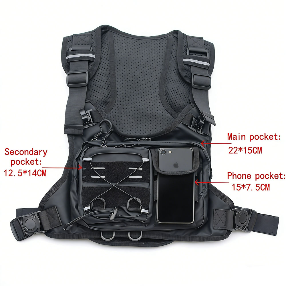 Tactical Vest Chest Bag with 2 - đánh giá và giá Reflective Running Gear Vest